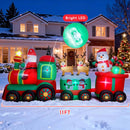 Thuodo 11 FT Long Christmas Inflatables Train with Santa Claus Reindeer Snowman Outdoor Decorations Blow Up Yard with Built-in LEDs for Lawn Garden Holiday Indoor Party Decor — 2