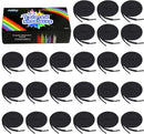Auihiay 24 Pairs Flat Colored Shoelaces Shoestrings for Sneakers Skate Shoes Sport Shoes Boots | Black — 1