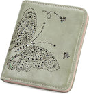 KITEVIUN Small RFID Wallet Women Ultra Thin Slim Womens Wallet Mini Compact Bifold - Green — 1