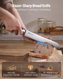 PAUDIN Bread Knife, 8" Serrated Bread Knife for Homemade Bread, Gift Box — 2