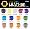 Crazy Colors Premium Acrylic Shoe & Leather Paint Kit 13 Metallic Pearl - Assorted Metallic — 2