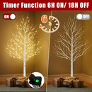 EAMBRITE Lighted Birch Tree, 6ft Prelit White Christmas Trees Outdoor 2Pack — 4