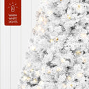 Best Choice Products Pre-Lit White Christmas Tree, 6ft Artificial Snow Flocked Full Fir Tree, Holiday Decoration w/ 250 Lights, 928 Branch Tips — 7