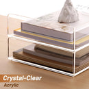 SANRUI Acrylic Desk Organizer Stackable Paper Tray, Letter Size Tray 2-Pack — 6