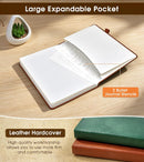 Dotted Journal Notebook, A5 Leather Hardcover, 160 Pages, 180° Lay-Flat Binding, 100 GSM Thick Paper, Dot Grid for Bullet Journaling, Planning & Daily Organization (Brown) — 7