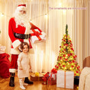 Goplus 4.5ft Prelit Pencil Christmas Tree, Premium Hinged Fir Tree, with Warm White LED Lights and Solid Metal Stand, Easy Assemble, Ideal Artificial Xmas Tree for Home and Office — 8