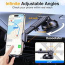 Romuto Phone Holders for Your Car Phone Holder Mount【90+LBS Suction Cup】 | Diamond Black photo 5