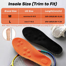 3 Pairs 4D Cloud Insoles for Men and Women,Trim to Fit Steppers Insoles - Black+orange+gray — 5