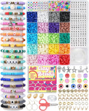 LovelyMoon Bracelet Making Kit 5000 Pcs Clay Beads Flat Preppy Beads for Friendship Jewelry Making Polymer Heishi… — 1