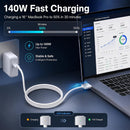 140W USB-C to Magnetic 3 Cable 6.6FT, Compatible with MacBook Pro/Air 3