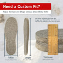 The Felt Store Wool Felt Insoles for Men and Women – 13mm Thick Long-Lasting Shoe Inserts with Cushioning for Winter Boots, Snow Boots, Work Shoes, and Cold Weather Activities — 6