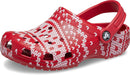 Crocs Kids Classic Graphic Clog – Holiday Sweater Print — 1