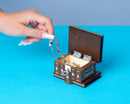 Small Wooden Puzzle Box for Kids, Secret Lock and Key, Carved — 5