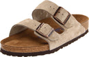 Birkenstock womens ArizonaSandal – Taupe Suede Soft Footbed — 2