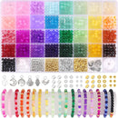 Funtopia 1368pcs 6mm Glass Beads for Bracelets Jewelry Making Supplies — 1