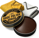 Eagle Shoe Polish Wax – Premium High-Gloss Shine – Restores Color, Covers Scuffs, Nourishes & Protects - 3-Piece Kit | Dark Brown — 1