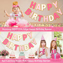 Pre-Strung Happy Birthday Banner - Roseo Pink Party Decorations — 6