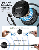 Dual USB-C Multi Charging Cable,6 in 1 Retractable Charger Cable[2Pack 4Ft] 7