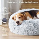 JOLLYVOGUE Small Dog Bed, Calming Dog Beds for Small Dogs & Indoor Cats - 20 Inches Donut Washable Cat Bed for Kittens & Puppies, Round Fluffy Plush Faux Fur Pet Beds(Smoke Grey) — 2
