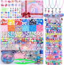 AIPRIDY 3200 Pieces Girls Toys Bracelet Making Kit, Unicorn/Mermaid Clay Beads Jewelry Activity Kit, DIY Crafts… — 1