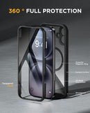 Miracase for iPhone 16 Case 6.1'', Full-Body Bumper Phone case with Built-in Full Glass Screen &Camera Control,No Gap,Compatible with MagSafe,Drop Proof 16 Cover,Black — 3