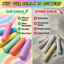 16 PCS Sidewalk Chalk for Kids -16 Colors, Non-Toxic Washable Jumbo Chalks — 8