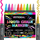 GOTIDEAL Liquid Chalk Markers, 10 Colors, 6 mm Bold & Chisel Tip — 1