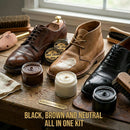 Eagle Shoe Cream Polish Kit – 3 Piece Boot & Shoe Polish with Shoe Cream, Shine Cloth & Applicator | Combo Pack (Black, Brown, Neutral) — 5