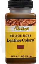 Fiebing's LeatherColors (4 Fl Oz, Moccasin Brown) - Leather Dye for Leather - Water-Based, Non-Flammable Formula - Permanent & Penetrating Color for Shoes, Boots, Furniture - Safe for Institution Use — 1