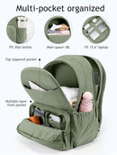 Uselike Travel Backpack for Women, 15.6 Inch Laptop Backpack, Quilted College Bookbag, Cute Work Backpacks, Water Resistant (Sage Green) — 2