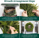 24 Inch Winter Wreath for Front Door: Real Touch Norfolk Pine Wreath with Welcome Wooden Sign - Christmas Large Artificial Green Wreath for Outdoor Indoor Wall Porch Windows Fireplace Decor — 6