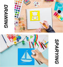 24 Pcs Stencils for Kids for Painting 8" Outdoor Sidewalk Chalk Stencils | 8in — 6