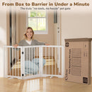 Free Standing Dog Gate Indoor, Foldable Dog Gate for Stairs Doorways — 5