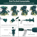 Meteds 6Ftx4Ft LED Christmas Net Lights Green Wire,Connectable UL Certified Waterptoof Net Lights for Bushes Trees Shurb Garden Outdoor Christmas Decorations — 4