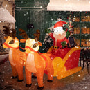 Sunnyglade 4.5x7FT LED Christmas Inflatables Santa & Reindeer Outdoor Decor — 2