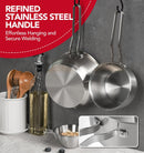 MICHELANGELO Stainless Steel Pots Set - 1QT & 2QT & 3QT Stainless Steel Sauce Pan with Lid, Induction Saucepan Set,… — 6