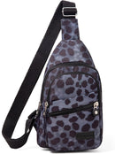 Banelu Small Sling Backpack Crossbody Sling Bags for Women, Cross Body Bag Crossbody Purses Fanny Packs - Black Spots | D Spots — 2
