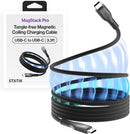 Statik MagStack Pro USB C to USB C Coiling Magnetic Charging Cable, 100W, Nylon Braided Tangle-Free Design, Magnetic Coiling, Data Transfer, Compatible with iPhone & Android, 3FT Black 1