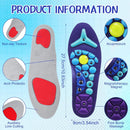 Glitopper Acupressure Magnetic Insoles,Blue,M(Men 8-11/women 9-12) — 2