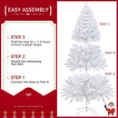 Yaheetech 6ft Pre-lit Christmas Tree with 300 Warm White Lights, White — 7