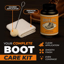 Leather Boot Oil for Work & Cowboy Boots – Deep-Conditioning Formula, Restore and Protects Dry, Cracked Leather Boots & Shoes — 3