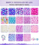 900Pcs Mermaid Bracelet Making Kit for Girls, Charm Beads Jewelry Making — 3