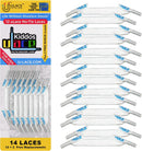 U-Lace Kiddos No-Tie Shoelaces - Elastic Shoe Laces for Sneakers - 14 Laces | White — 1