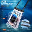 PEDVSTY Large Waterproof Phone Pouch [with Sealing Strip], White photo 4