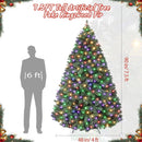 GAOMON 7.5ft Prelit Fraser Fir Wide Artificial Christmas Tree w/RGBW Light — 3