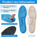 4 Pairs Women Arch Support Insoles Cushion, Black, Gray, Beige, Blue — 2