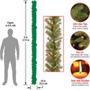 National Tree Company 9ft Pre-Lit Norwood Fir Artificial Christmas Garland — 3