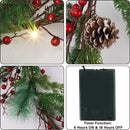 winemana 6 FT Pre-lit Artificial Christmas Garland with Lights for Mantle — 8