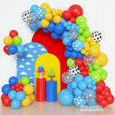 Amandir 153Pcs Blue Red Yellow Balloon Arch Garland Kit Different Sizes — 1