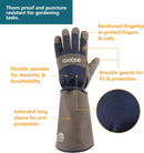 COOLJOB Thorn Proof Rose Pruning Garden Gloves for Men, Long Sleeve Padded…